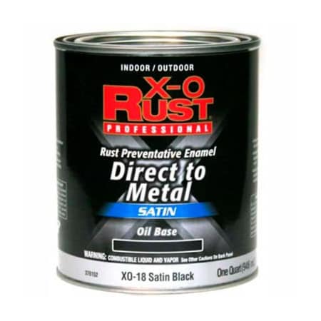 General Paint Interior/Exterior Paint, Satin, Oil Base, Satin Black, 1 qt 376152